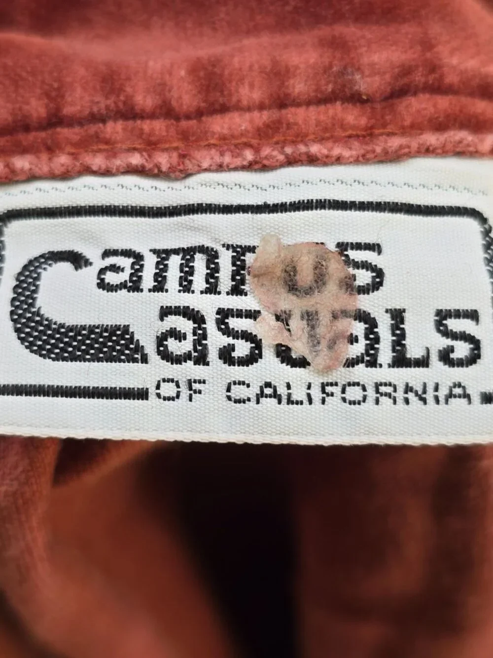 Vintage Campus Casuals Of California Dusty Rose Velvet Midi Skirt XS Cottagecore - Picture 3 of 4